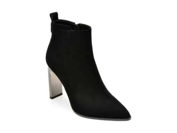 Botine EPICA negre, 13672BC, din piele intoarsa
