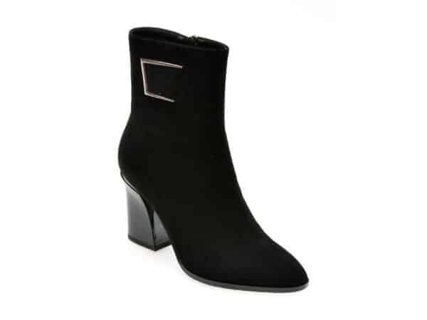 Botine EPICA negre, 18973BC, din piele intoarsa