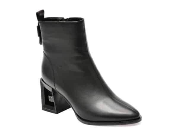 Botine EPICA negre, 22B406, din piele naturala