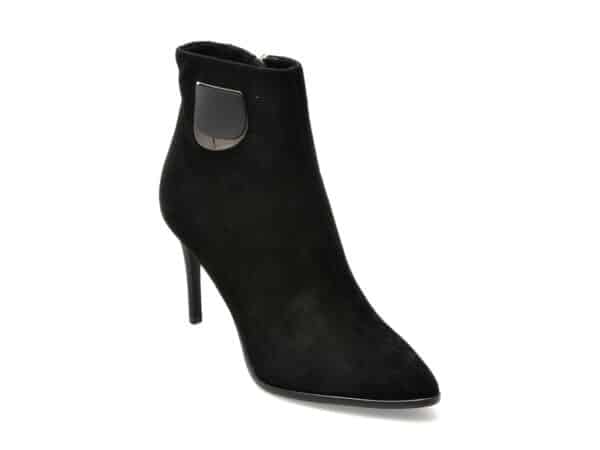 Botine FLAVIA PASSINI negre, 18672B, din piele intoarsa