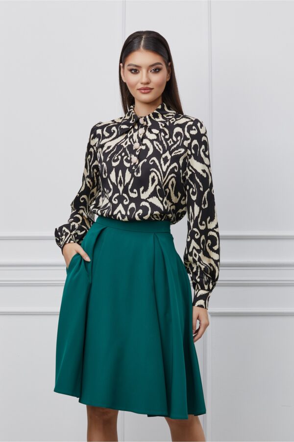 Fusta MBG clos verde cu buzunare