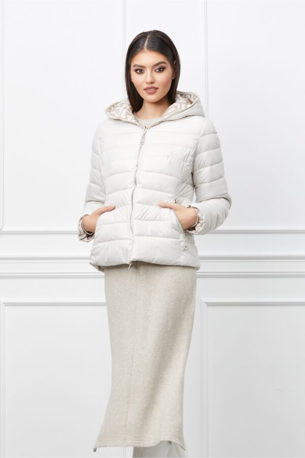 Geaca Larisa ivory cu doua fete