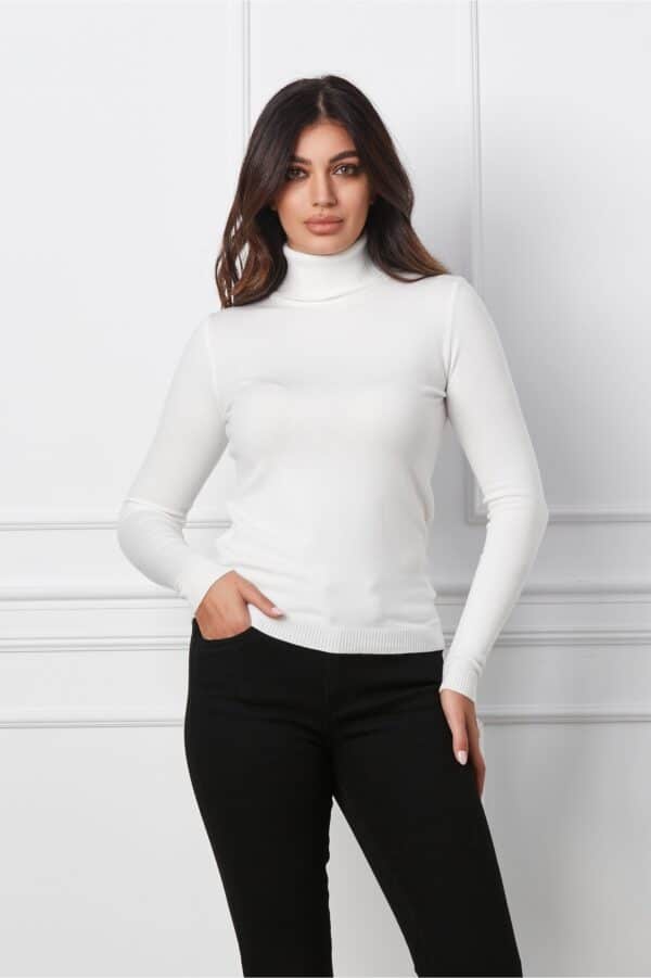 Maleta Madalina alba din tricot