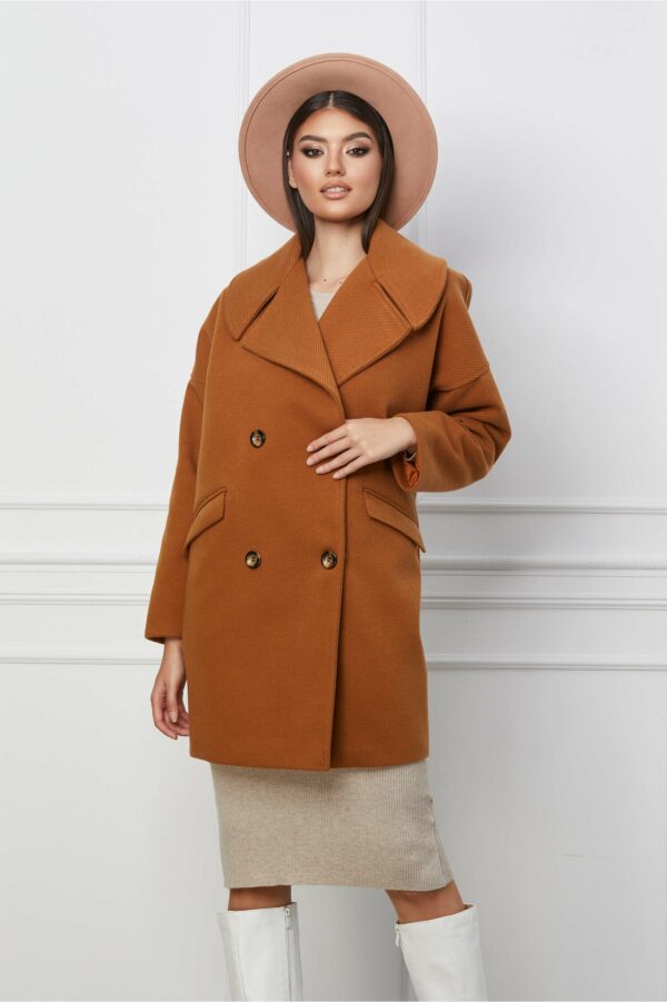 Palton Moze maro oversize