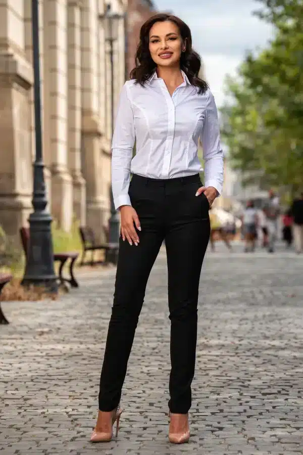 Pantaloni conici Effect negri