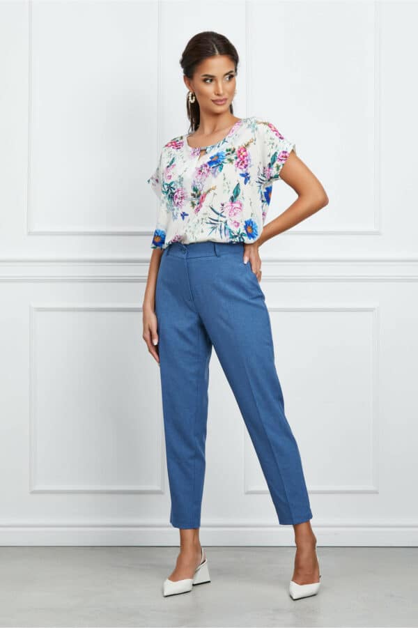 Pantaloni Ioana albastri cu buzunare