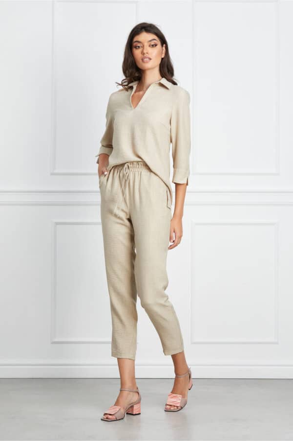 Pantaloni LaDonna bej vaporosi