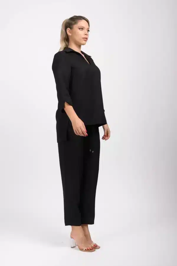 Pantaloni negri din vascoza