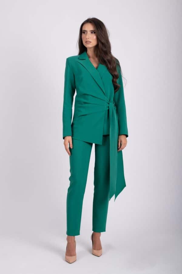 Pantaloni pana de culoare verde