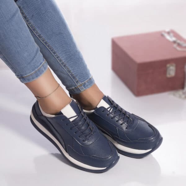 Pantof sport agata piele naturala albastru