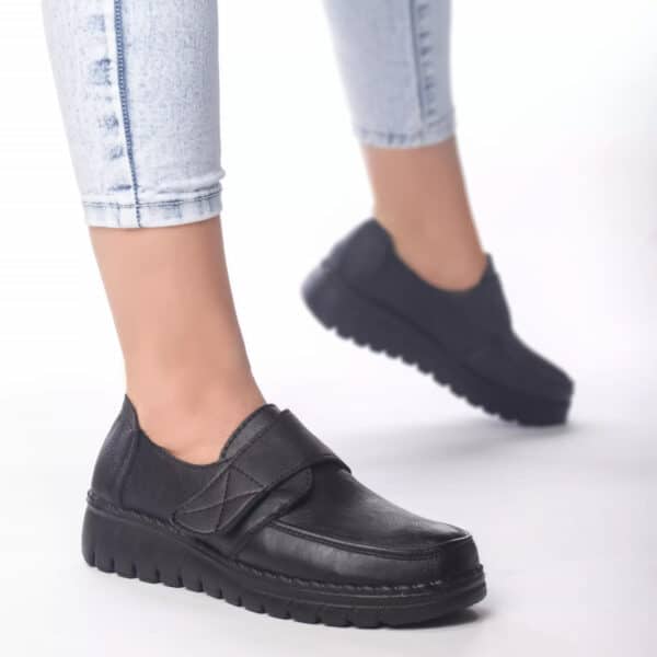 Pantofi casual lyly negru piele ecologica