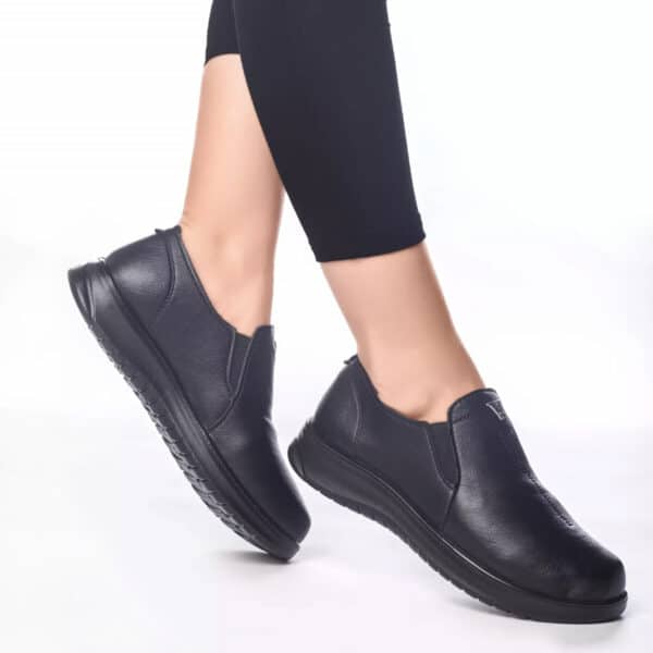 Pantofi casual roy negru piele ecologica