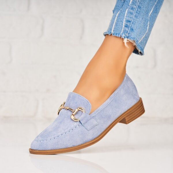 Pantofi dama casual Albastri din Piele Ecologica Intoarsa Airiz A5344