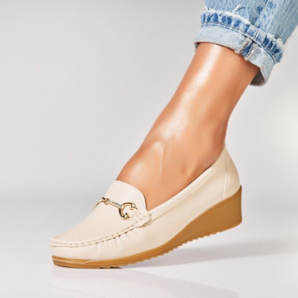 Pantofi dama casual Bej din Piele Ecologica Aanya A7284