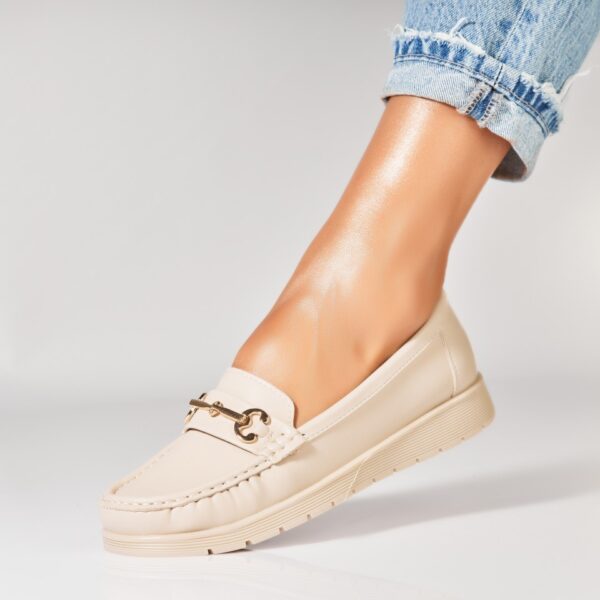 Pantofi dama casual Bej din Piele Ecologica Happe A7237