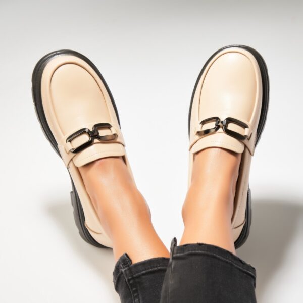 Pantofi dama casual Bej din Piele Ecologica Hyui A7027