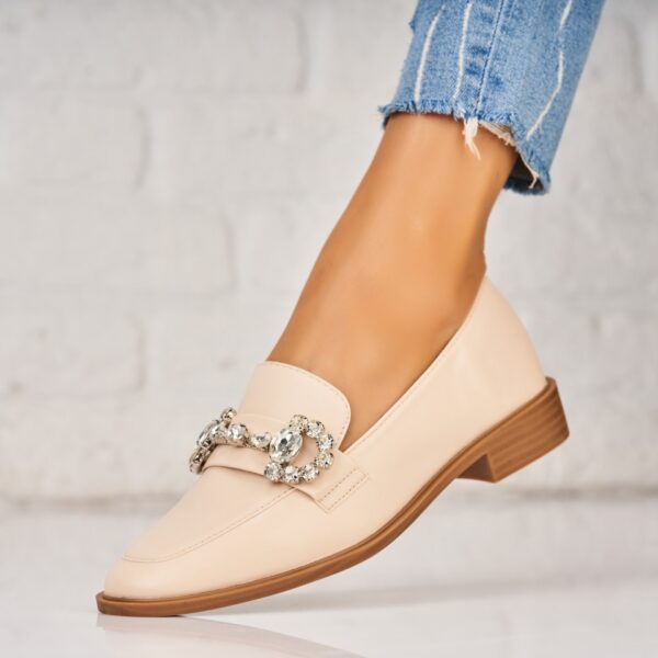 Pantofi dama casual Bej din Piele Ecologica Izzah A5329