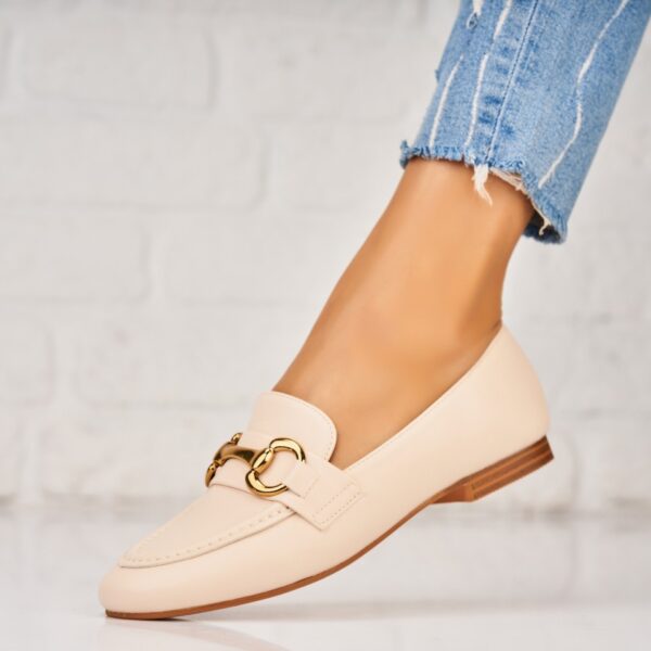 Pantofi dama casual Bej din Piele Ecologica Zenia A5298