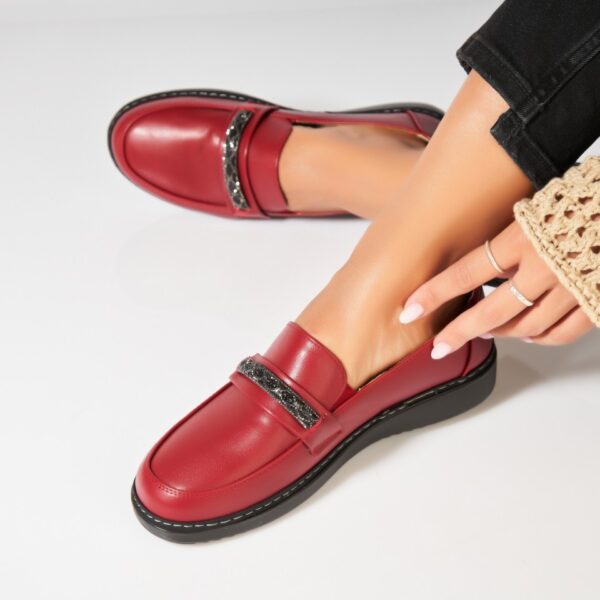 Pantofi dama casual Bordo din Piele Ecologica Ruuka A6996