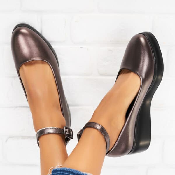 Pantofi dama casual Bronz din Piele Ecologica Tamara A4404