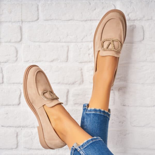 Pantofi dama casual Kaki din Piele Ecologica Intoarsa Kl?rika A3818