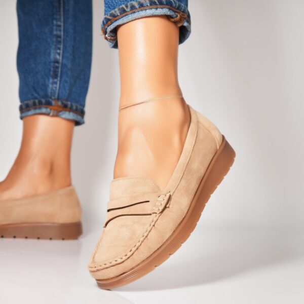 Pantofi dama casual Kaki din Piele Ecologica Intoarsa Lulia A7330