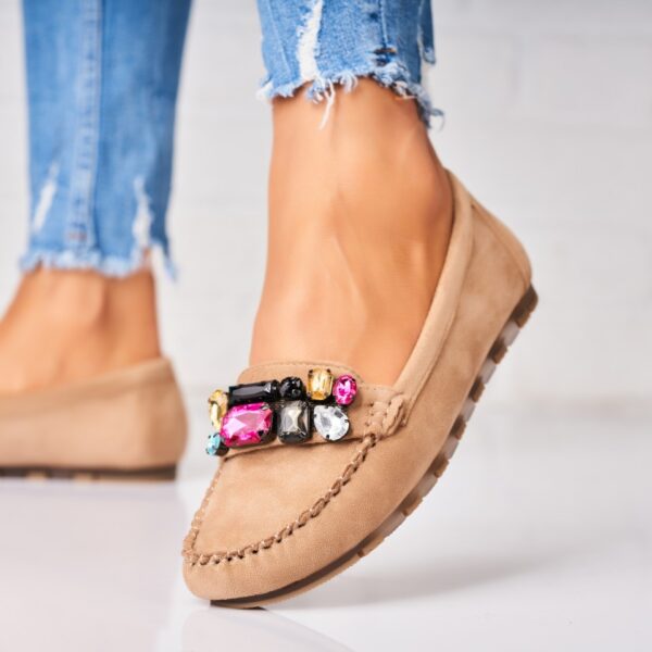 Pantofi dama casual Kaki din Piele Ecologica Intoarsa Waniye A5246