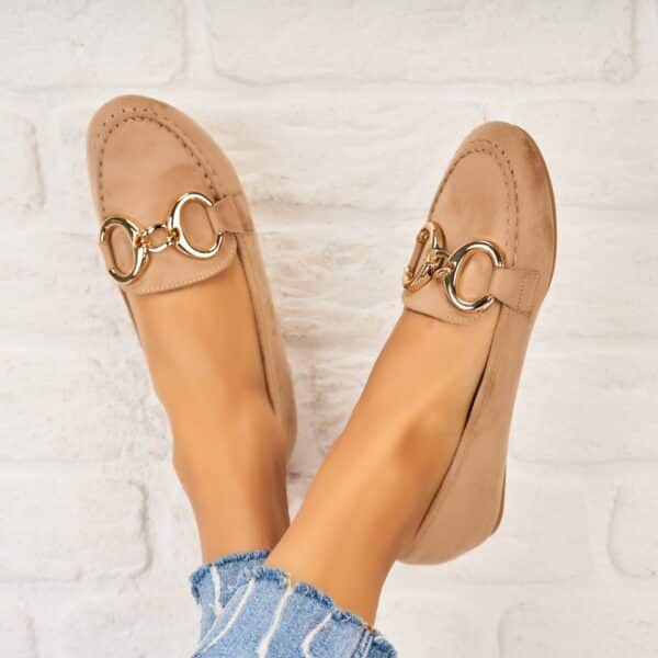 Pantofi dama casual Kaki din Piele Ecologica Intoarsa Yostina A5351