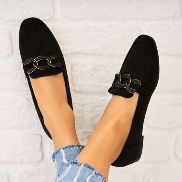 Pantofi dama casual Negri din Piele Ecologica Dhanya A5297