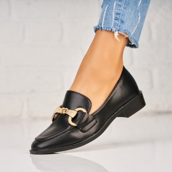 Pantofi dama casual Negri din Piele Ecologica Kaarj A5353