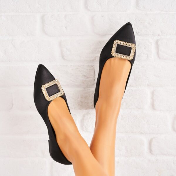 Pantofi dama casual Negri din Satin Kathryn A5202