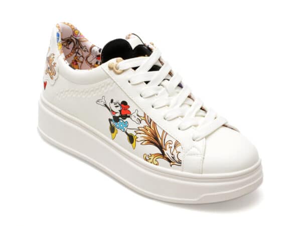 Pantofi ALDO alb-negru, D100SNEAKER122, din piele ecologica
