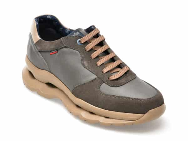 Pantofi CALLAGHAN gri, 17813, din piele naturala