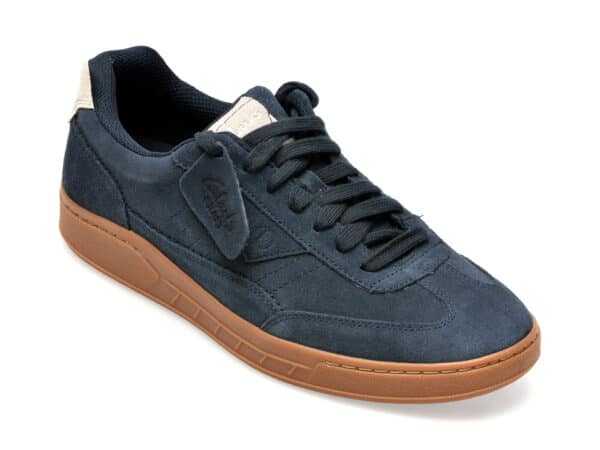 Pantofi CLARKS bleumarin, CRARAAC, din piele intoarsa