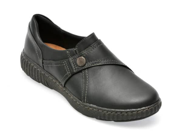 Pantofi CLARKS negri, CAROPEA, din piele naturala