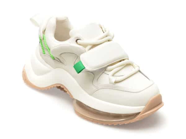 Pantofi EPICA albi, 136, din piele naturala