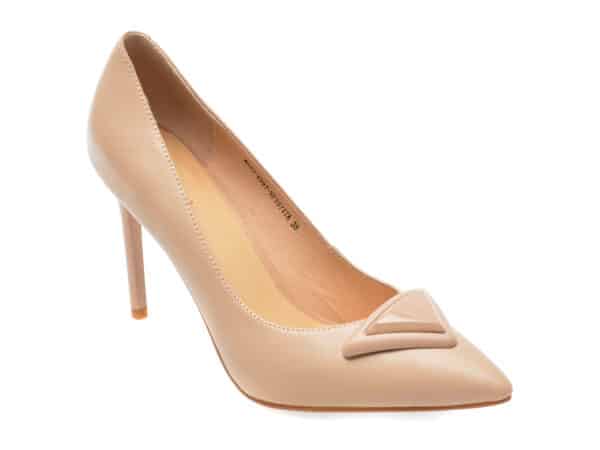 Pantofi EPICA bej, K597, din piele naturala