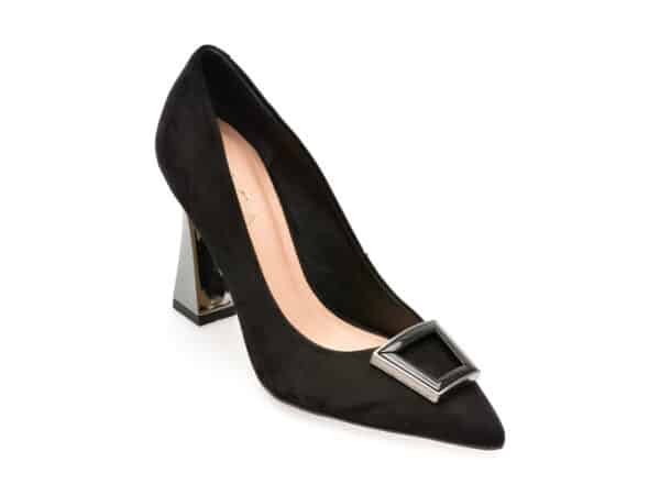 Pantofi EPICA negri, 1099835, din nabuc