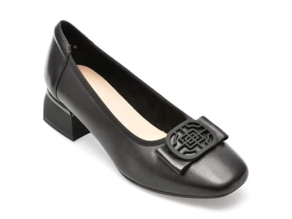Pantofi EPICA negri, 15621A, din piele naturala