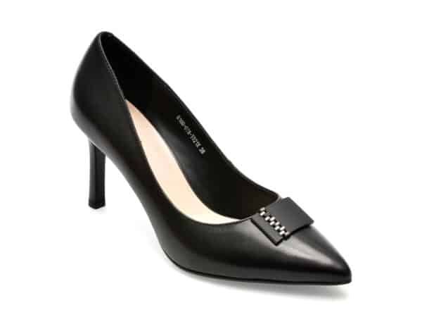 Pantofi EPICA negri, 16007A, din piele naturala