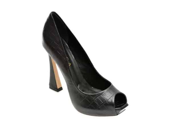 Pantofi EPICA negri, 2154002, din piele naturala