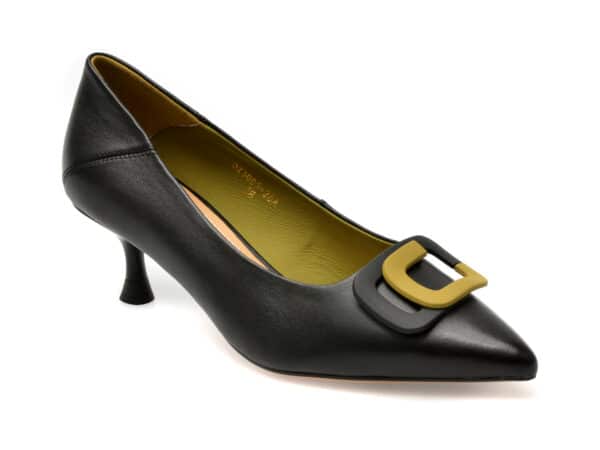 Pantofi EPICA negri, 23005, din piele naturala