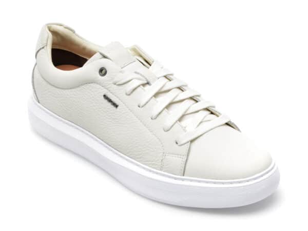 Pantofi GEOX albi, U845WB, din piele ecologica