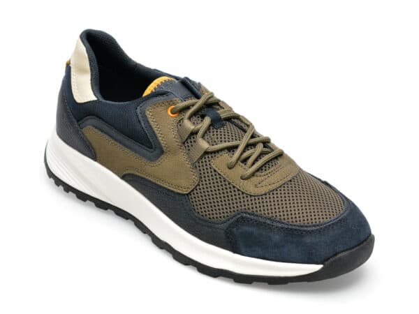 Pantofi GEOX bleumarin, U35EYB, din piele ecologica si material textil