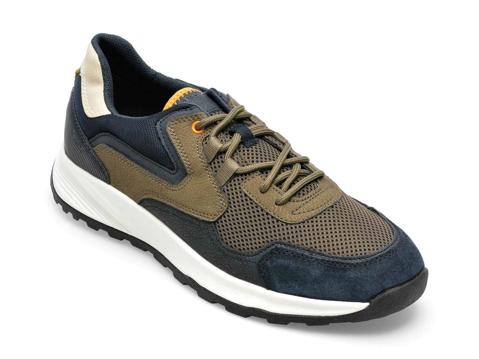 Pantofi GEOX bleumarin, U35EYB, din piele ecologica si material textil