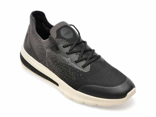Pantofi GEOX negri, U35BAA, din piele ecologica