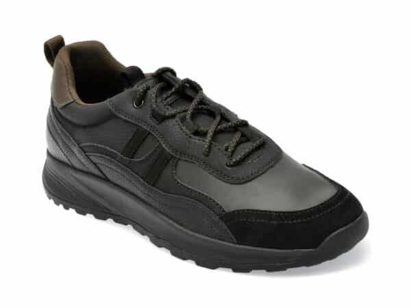 Pantofi GEOX negri, U36EYA, din piele ecologica