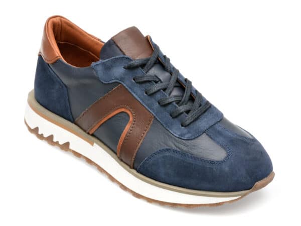 Pantofi GRYXX albastri, MS3002, din piele naturala