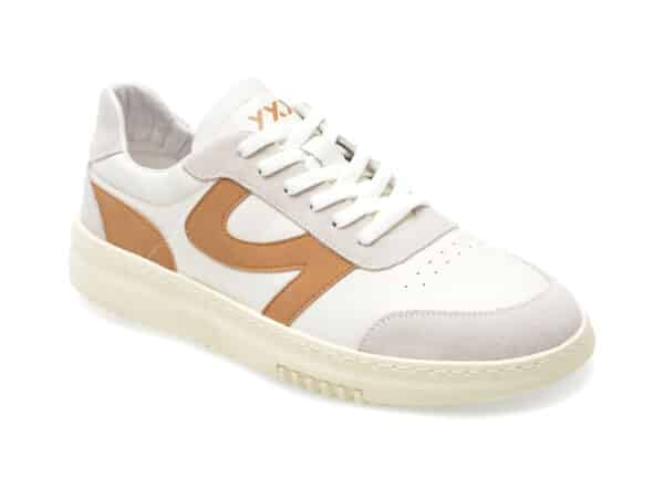 Pantofi GRYXX albi, 3031, din piele naturala