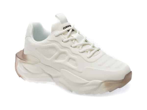 Pantofi GRYXX albi, 81008, din piele ecologica